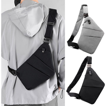 Red Anti-theft Crossbody Sling Bag for Men & Women - Slim, Lightweight Chest Shoulder Pack for Travel & Daily Commute