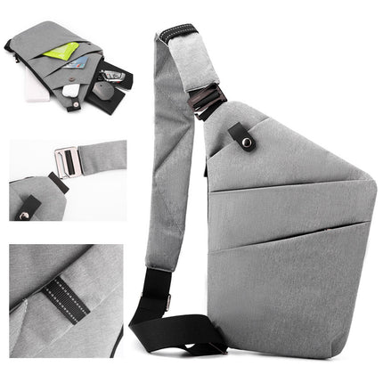 Red Anti-theft Crossbody Sling Bag for Men & Women - Slim, Lightweight Chest Shoulder Pack for Travel & Daily Commute