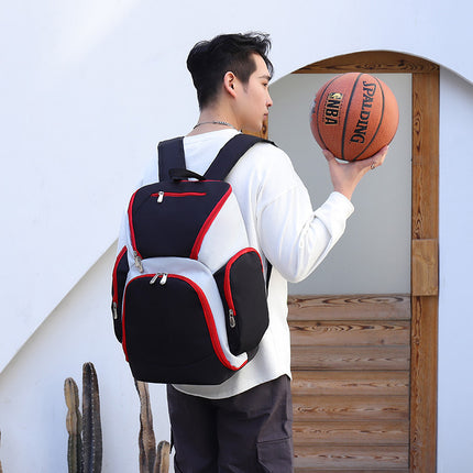 Navy blue Large Capacity Oxford Cloth Basketball Backpack - Waterproof Gym & Travel Bag for Men & Women with S-Type Straps