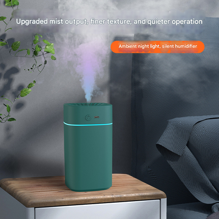 Blue 2-in-1 Ultrasonic Air Humidifier with 7-Color LED Night Light - Quiet Desktop Mini Humidifier for Home, Office, Bedroom