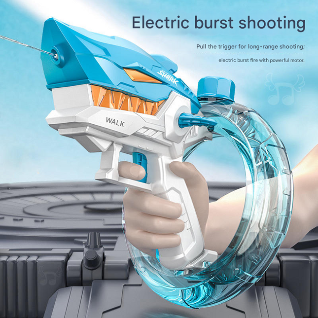 Blue Electric Shark Water Gun for Kids