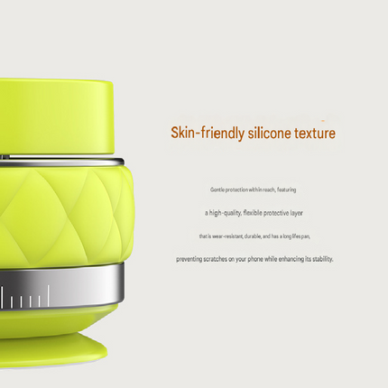 Green Foldable Magnetic Phone Holder with Vacuum Suction - Multi-Angle Adjustable Zinc Alloy Desktop Phone Stand - Portable & Stable for Desk, Car & Multi-Scenario Use