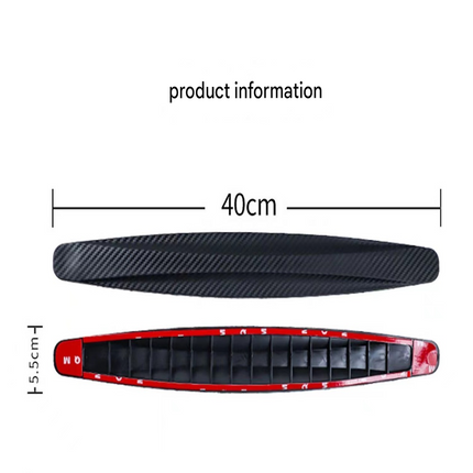 3-PCS White Universal Car Bumper Protector Strips - Carbon Fiber Look Anti-Scratch Guards (2-Pack)