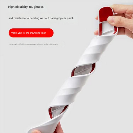 3-PCS Transparent Universal Car Bumper Protector Strips - Carbon Fiber Look Anti-Scratch Guards (2-Pack)