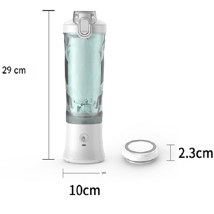 Blue Portable Blender 600ml Personal Smoothie Maker USB Rechargeable Juicer Cup with 6 Stainless Steel Blades 4000mAh Battery for Gym Travel and Camping