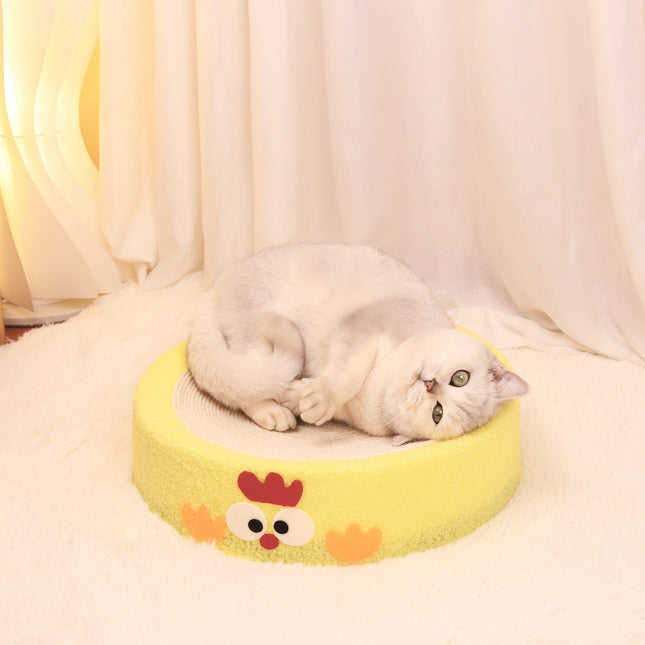 Round Braised Chicken in Yellow Sauce Large Cat Scratcher Bed 2 in 1