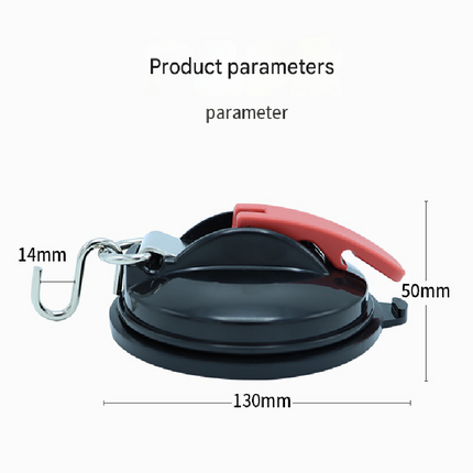 4 Pack Orange plate + black buckle Heavy Duty Suction Cup Anchors with S-Hooks for Car Side Awnings and Camping Tarps Multifunctional Tie Down Points for Outdoor Road Trips 10kg Capacity