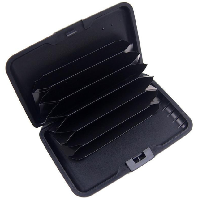 3-Pcs Green Slim Aluminium Credit Card Holder RFID Blocking Wallet Hard Shell Case Business Card Organiser Lightweight Pocket Size for Everyday Use