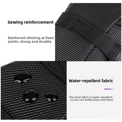 Black Water Resistant Bicycle Saddle Bag Under Seat Wedge Pack with Reflective Strip and Quick Release Strap for MTB Road Bikes