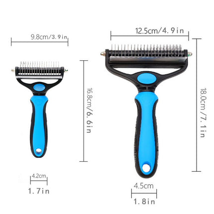 Pink Pet Grooming Comb – Fine Toothed Side for Hair Removal and Detangling, Ideal for Dogs with Long or Thick Coats in Australia