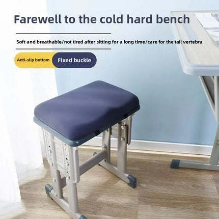 Grey Ergonomic Memory Foam Student Seat Cushion – 34×24×5cm, Breathable & Anti-Slip Design for Long-Term Sitting Comfort in Classrooms | Ideal for Primary and Secondary School Students