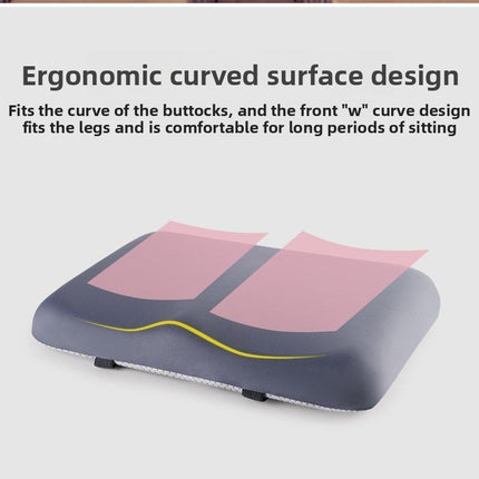 Grey Ergonomic Memory Foam Student Seat Cushion – 34×24×5cm, Breathable & Anti-Slip Design for Long-Term Sitting Comfort in Classrooms | Ideal for Primary and Secondary School Students