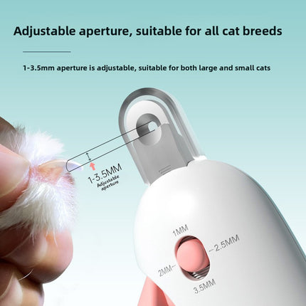 2-PCS Green Adjustable Pet Nail Clipper with Safety Guard Professional Cat Dog Claw Trimmer with Hidden Nail File and Splash Proof Box