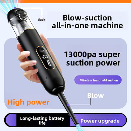 White 2-in-1 Cordless Handheld Car Vacuum Cleaner and Air Blower Powerful Suction Brushless Motor Portable Duster for Home and Auto