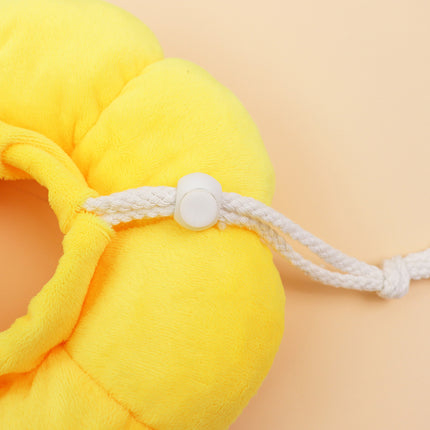 3-Pcs Soft Yellow Sunflower Elizabethan Collar Adjustable Pet Cone for Cats and Small Dogs Anti-Bite Recovery Neck Pillow(XS)