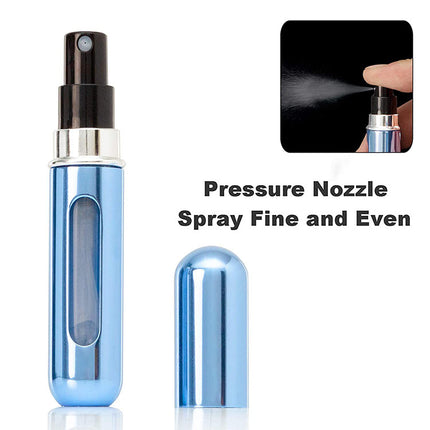 5-Pcs Green 5ml Refillable Perfume Atomizer Portable Bottom Fill Travel Spray Bottle for Fragrance and Aftershave Australian Travel Essential