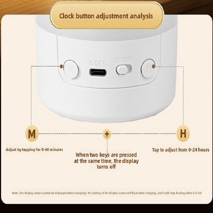 White Rechargeable LED Night Light with Remote Control Digital Clock Display 3 Color Modes Stepless Dimming Bedside Lamp for Nursing Camping Australia