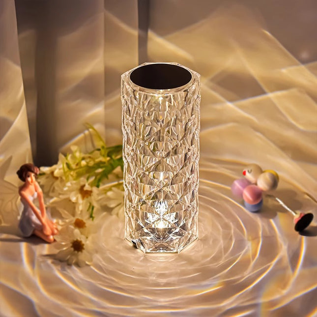 Crystal Rose Atmosphere Lamp RGB 16 Color Changing Touch (21.5cm*9cm)