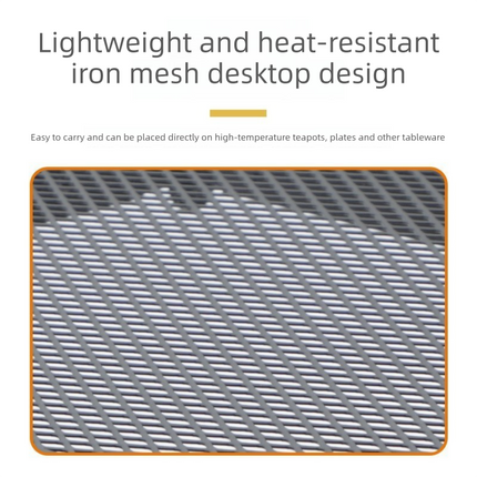 Portable Folding Camping Table 60x40cm - Adjustable Height Heat Resistant Mesh Top - Lightweight Aluminum Outdoor BBQ & Picnic Stand