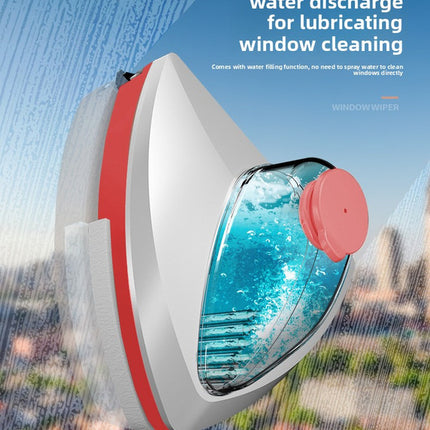 Magnetic Double Sided Window Cleaner with Water Tank 8-15mm Single Glazing Glass Wiper Tool High Rise Safety Rope