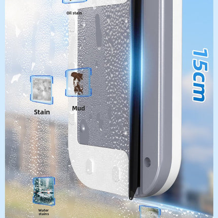 Magnetic Double Sided Window Cleaner for 18-30mm Double Glazed Glass High Rise Safety Wiper Tool White