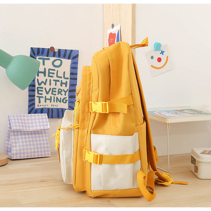 5 Piece Aesthetic School Backpack Set Purple Oxford Fabric Fits 14 Inch Laptop