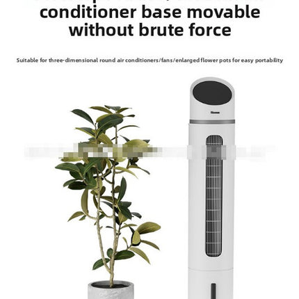 Black Round Adjustable Plant Pot Caddy Stand with Wheels Heavy Duty Rolling Gas Cylinder Tray Dolly for Indoor Outdoor Patio