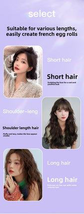 32mm French Style Deep V Hair Waver Mermaid Curls Iron Fast Heating Ceramic Styling Tool for Big Waves Purple AU Plug