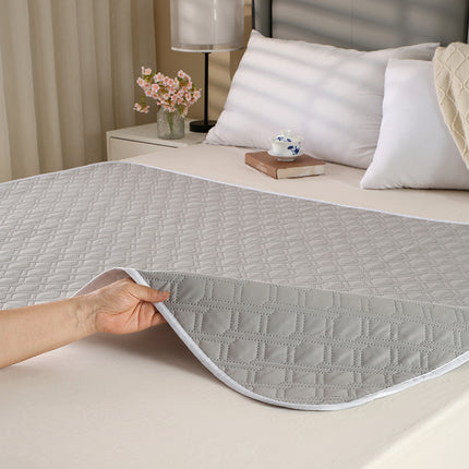Washable Incontinence Bed Pad 180x200cm Reusable Waterproof Mattress Protector with Non-Slip Backing 4-Layer Absorbent Underpad for Elderly and Adults Smoky gray