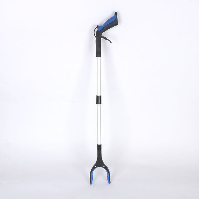 Orange and Black Handle Foldable Grabber Reacher Tool - 83cm Aluminium Litter Picker with Magnetic Tip - Lightweight Mobility Aid for Garden & Home Rubbish Cleanup