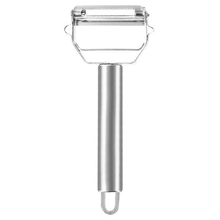 Premium Stainless Steel Dual Peeler & Julienne Cutter - 2-in-1 Vegetable Slicer with Swivel Blade - Heavy Duty Multi-Function Kitchen Tool for Potatoes, Carrots & Fruit