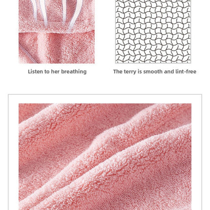 Soft Microfibre Hair Drying Towel Wrap - Super Absorbent Coral Fleece Turban with Secure Button - Quick Dry Bath Head Cap for Wet Hair & Spa - Crimson