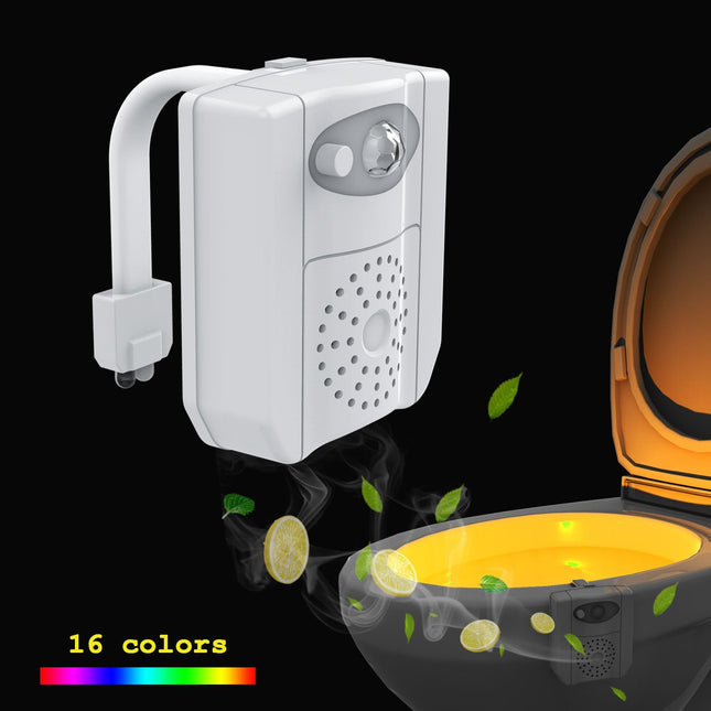 Motion Sensor Toilet Night Light 16 LED Colours
