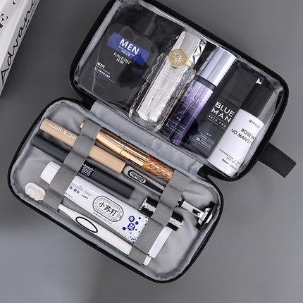 Large Waterproof Men's Toiletry Bag 3-Layer Travel Dopp Kit with Wet Dry Separation Portable Shower Organiser for Gym Business & Holiday Black