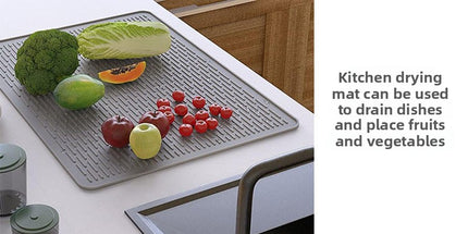 Silicone Stove Top Cover 71x50x0.2cm Heat Resistant Electric Cooktop Protector Mat for Kitchen Benchtop and Laundry Dark gray