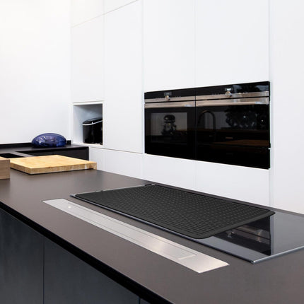 Silicone Stove Top Cover 71x50x0.3cm Heat Resistant Electric Cooktop Protector Mat for Kitchen Benchtop and Laundry Dark gray