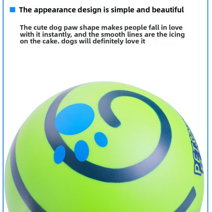 2 Pack Interactive Dog Giggle Ball Set 11cm - Green Wobble Sound Toy & White Glow in the Dark Luminous Ball - No Batteries Required for Small to Medium Dogs