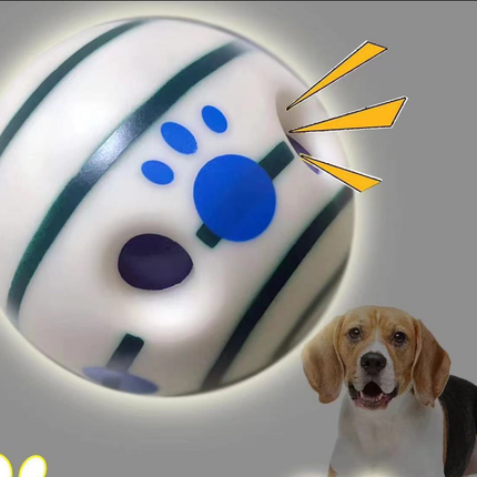 2 Pack Interactive Dog Giggle Ball Toy 8.8cm - Wobble Sound Fetch Toy for Puppies & Small to Medium Dogs - No Batteries Required - Green
