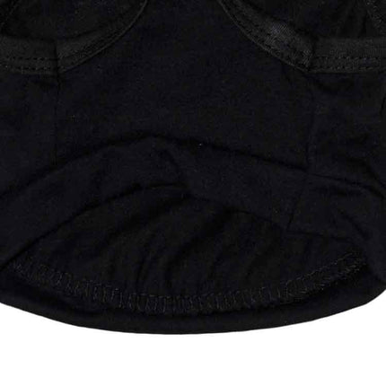 2 Pack Security Pet Vest Size S - Black Cotton Dog T-Shirt for Small Dogs Puppies & Cats - Summer Sleeveless Apparel with White Lettering