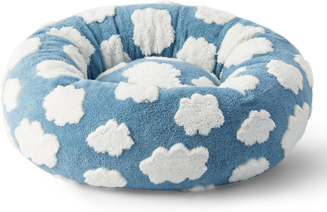 50cm Round Pet Bed Blue Sky & Clouds Design (Season Comfort)