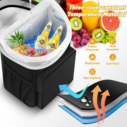 Large 45 Can Insulated Cooler Backpack for Picnic, Beach, and Camping in Australia - 36H Cooling, Waterproof Oxford Cloth, Gray