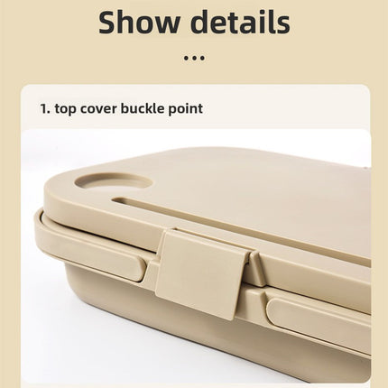 Collapsible Picnic Basket with Mini Table Lid Portable Folding Storage Crate with Cup Holders and Phone Stand Multi-Functional Outdoor Camping Sink Basin Khaki