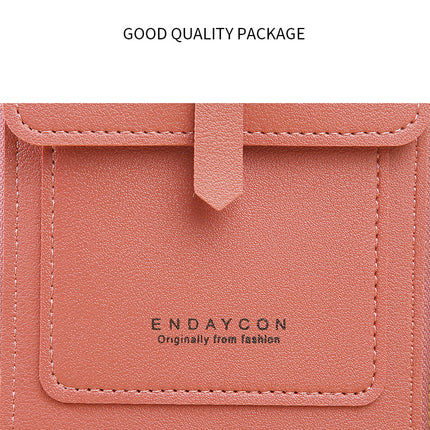 Women's Crossbody Phone Bag with Clear Touch Screen Window PU Leather Wallet Purse Multi-Pocket Shoulder Handbag Adjustable Strap Card Holder Red