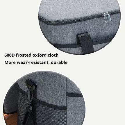 Large 35L Insulated Cooler Bag Soft Sided Leakproof Thermal Tote for Camping Beach Picnic BBQ Heavy Duty Grocery Carrier Navy Blue