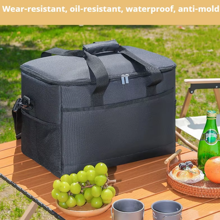 Small Insulated Lunch Bag 10L Cooler Tote Box with Shoulder Strap Leakproof Thermal Meal Prep Carrier for Work School Picnic Grey