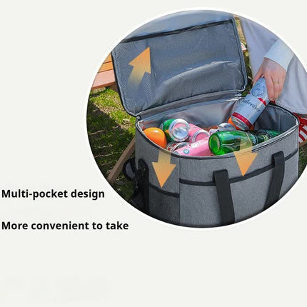 Small Insulated Lunch Bag 10L Cooler Tote Box with Shoulder Strap Leakproof Thermal Meal Prep Carrier for Work School Picnic Black