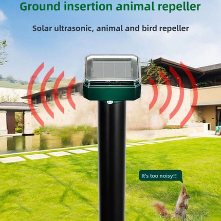 3PCS Solar Sonic Snake & Rodent Repeller Stakes - Mixed Set (Square, Round & Octagonal) - Outdoor Waterproof Ground Vibration Pest Control for Garden & Lawn - Green