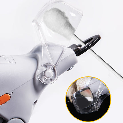Illuminated Pet Nail Clippers with LED Light & Magnifier - Safety Claw Trimmer for Dogs & Cats - Lightweight Plastic Handle with Nail Catcher - 15cm Grey/Orange