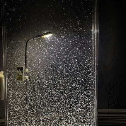 DIY Snowy Street Lamp Night Light Kit - Liquid Glitter Floating Snow Globe Effect - LED Acrylic Desk Display - Creative Handcraft Gift for Bedroom & Home Decor - Battery Operated 15.5cm