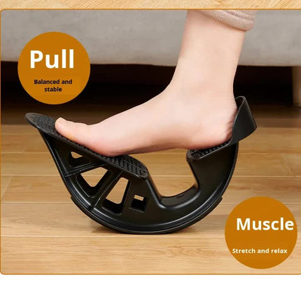 2 PCS Dual Foot Rocker with Connecting Bar - Calf & Ankle Stretcher System for Plantar Fasciitis Relief - Linked Incline Board with Stabiliser Axis - Heavy Duty Black